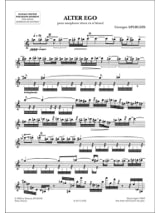 Alter Ego - Georges Aperghis - Partition - Saxophone
